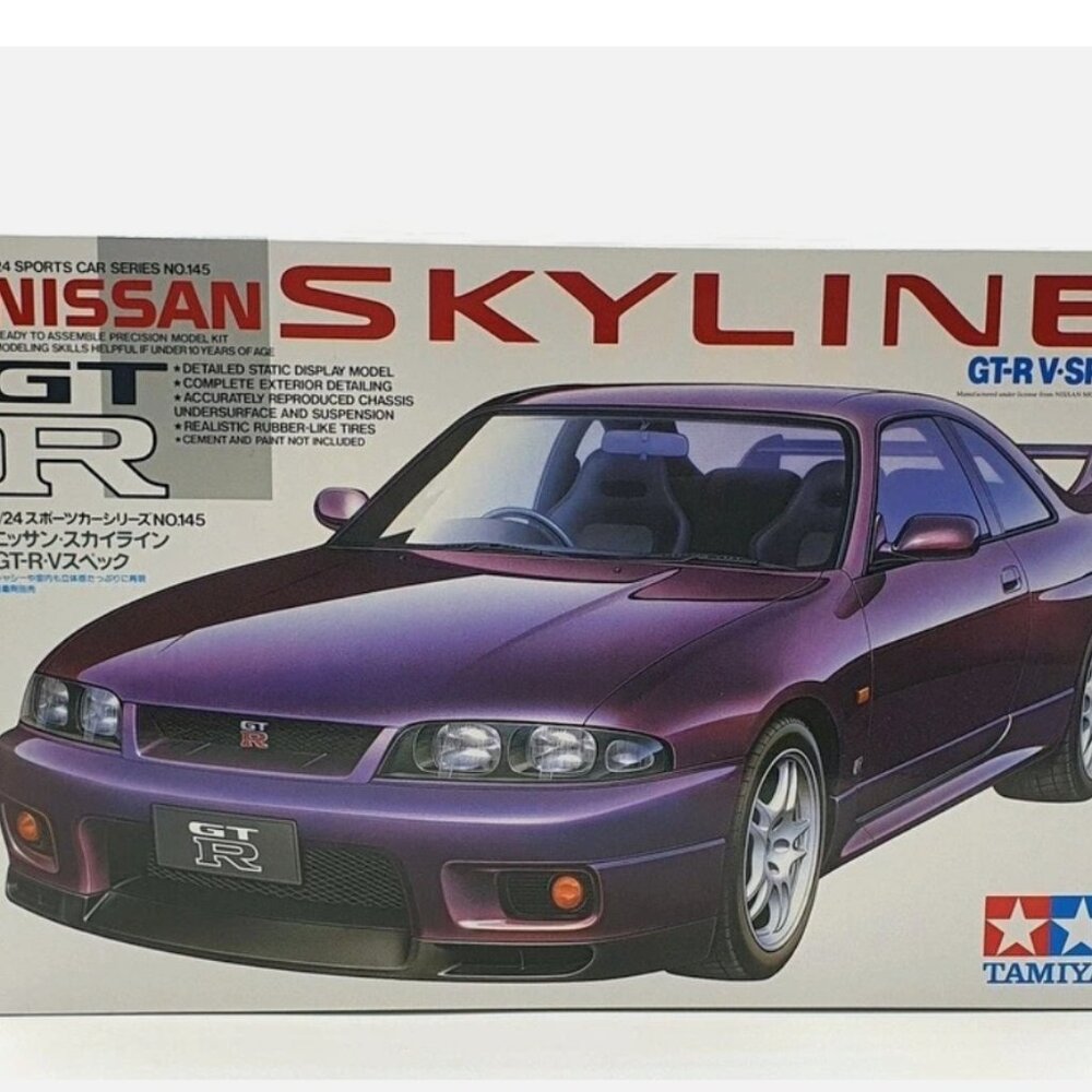 TAMIYA  1/24 NISSAN SKYLINE GT-RV-SPEC -PLASIC MODEL KIT ITEM 24145-NEW